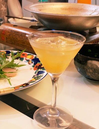 ブランデーで作るにごり柚子酒の写真