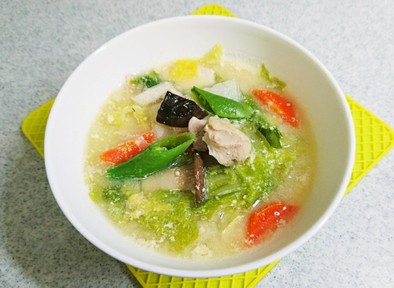 野菜と豆乳のMISOスープの写真