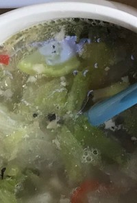 糖質オフ＆EPA！鰯水煮缶と野菜のスープ