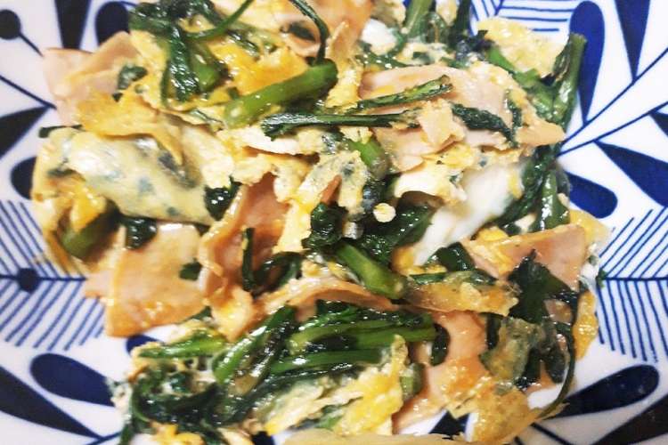 簡単すぎる 春菊の卵とじ レシピ 作り方 By アビシニアンのしっぽ クックパッド 簡単おいしいみんなのレシピが358万品