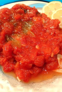 鮭のトマト煮込み