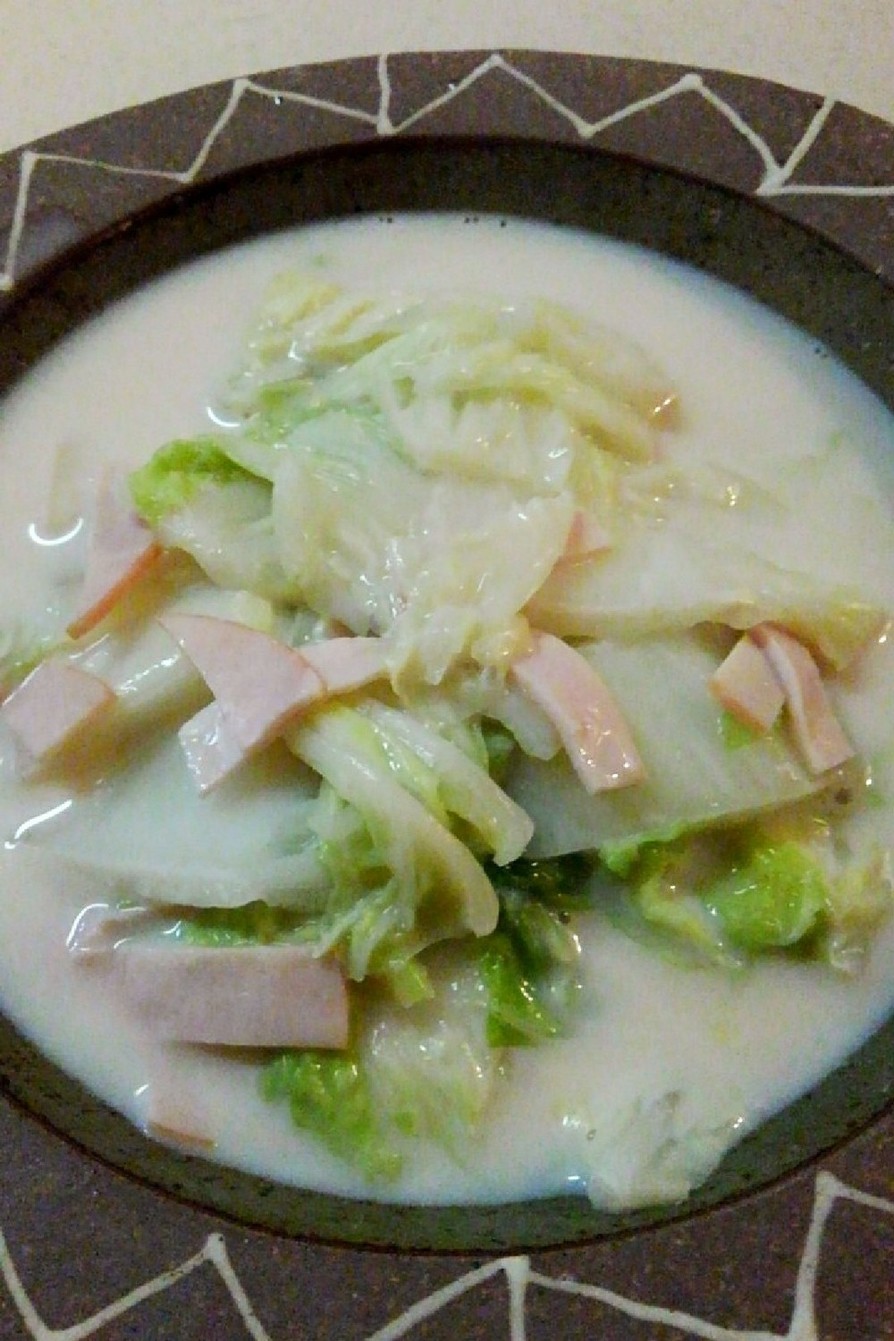 白菜の牛乳スープ煮の画像