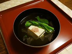 桜のあんかけ豆腐