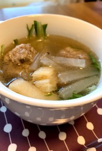 水菜シャキシャキ肉団子スープ