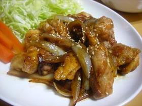 焼肉のたれで照り焼きチキン
