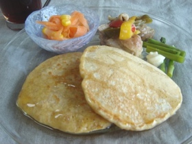 *オレンジとにんじんの全粒粉パンケーキ*
