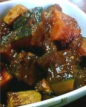 鶏肉とかぼちゃのカレーケチャップ煮