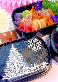 クリスマス海苔弁当 詰め方 常備菜
