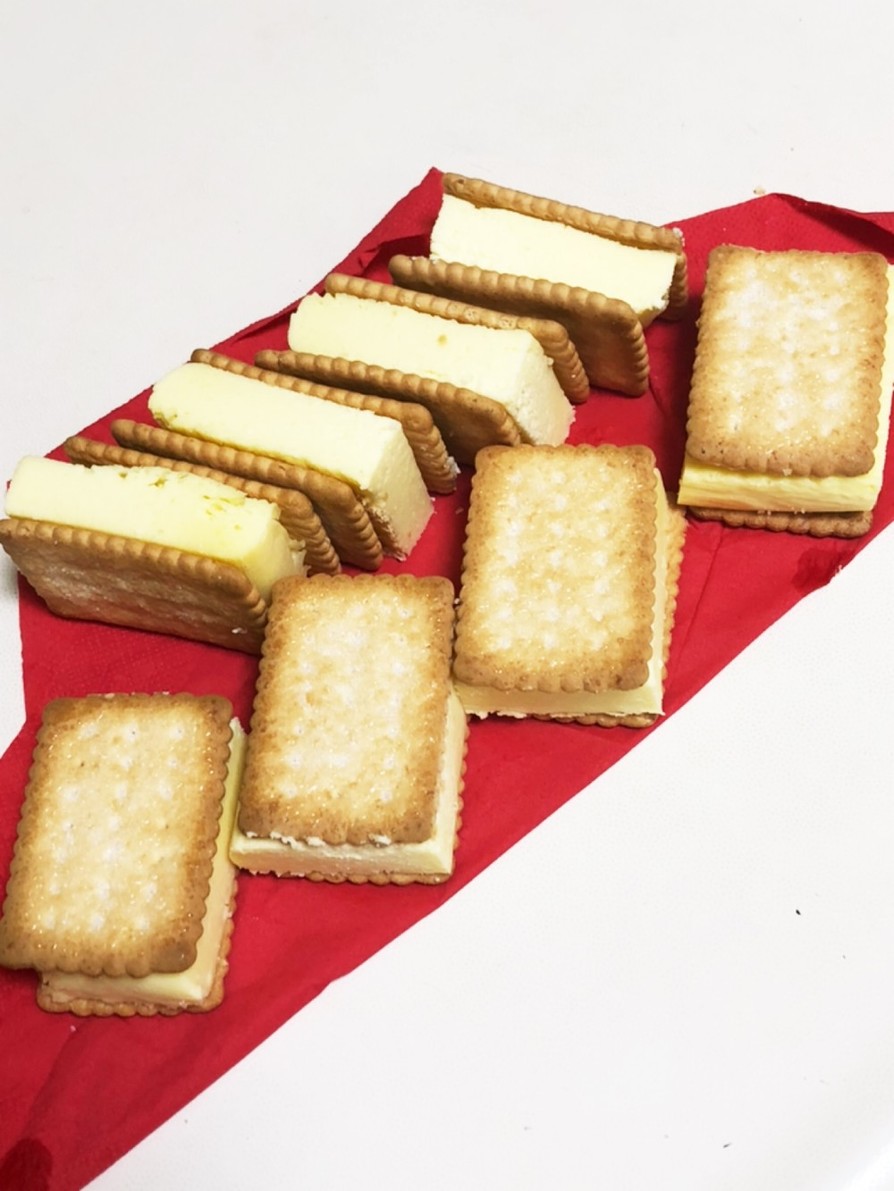 レンジで簡単！ ☆チーズケーキサンド☆の画像