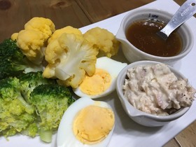 ツナオイルドレッシング&ツナマヨで温野菜