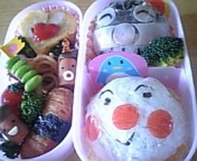 キャラ弁☆アンパンマンとバイキンマン♪