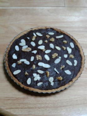 上新粉と豆腐でチョコレートタルト