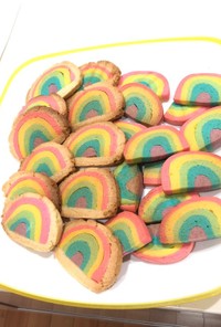 虹のアイスボックスクッキー