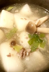 かぶとひき肉のスープ☆コク&トロふわっ