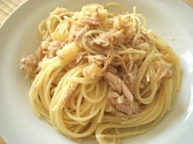 なめたけツナおろしパスタ