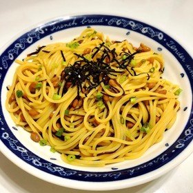 簡単混ぜるだけの納豆パスタ♡
