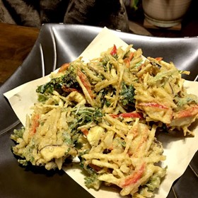 キクイモと人参のかき揚げ