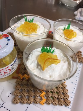簡単!ママレードdeヨーグルトムース♡