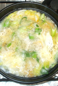 鶏白菜スープ♪簡単卵スープ