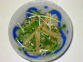 新じゃがと水菜のシャキ②ヘルシー胡麻和え