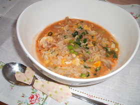 豆乳キム雑炊