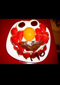 X'mas誕生日に♡エルモのケーキだよ♪