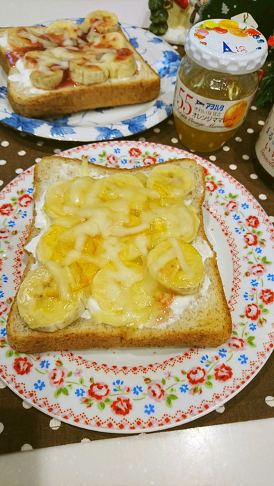 アヲハタ55 ジャムバナナトーストの写真