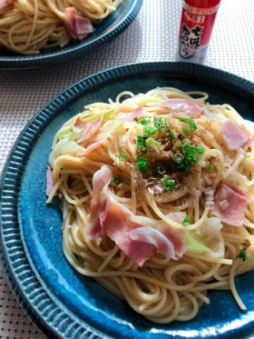 ランチに★長ねぎとベーコンの和風パスタ