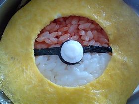 モンスターボールのオムライス♪キャラ弁