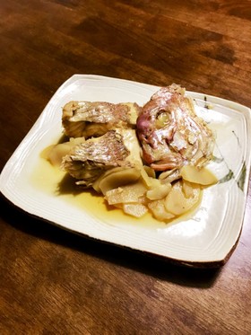 キクイモと鯛の煮付け