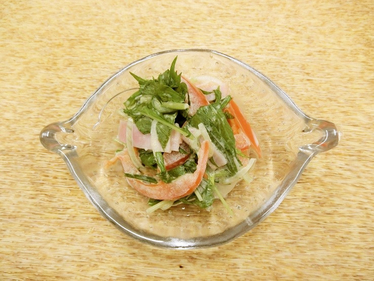 水菜サラダの画像