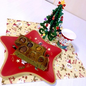 大豆粉とグリーンティーのヘルシーケーキ