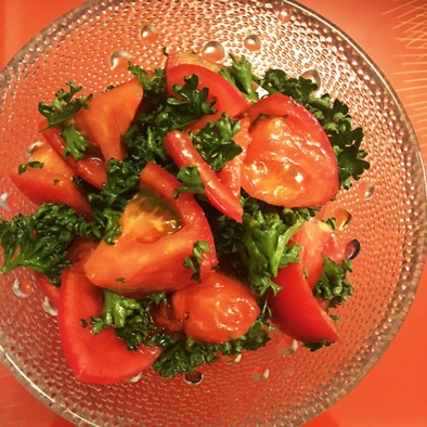 ＊トマトとパセリの胡麻ポン酢サラダ＊の写真