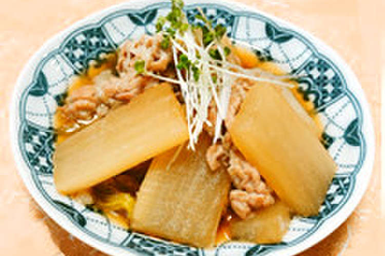 大根丸ごと 大根と豚ばら肉の煮物 レシピ 作り方 By あいち健康チャレンジ クックパッド