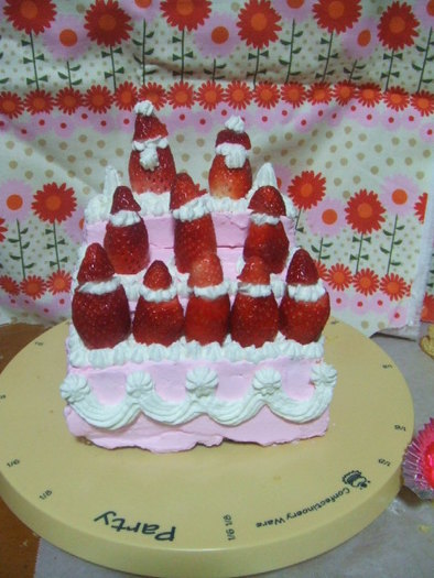 ひな祭り３段ケーキの写真