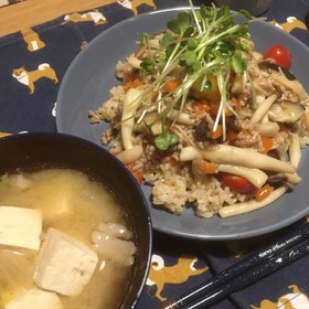 時短★きのこのそぼろあんかけ丼