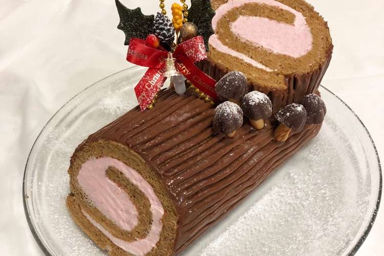 ピンクが可愛い ブッシュドノエル レシピ 作り方 By ちょこっと クックパッド 簡単おいしいみんなのレシピが365万品