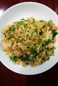 タラコと水菜の炒飯