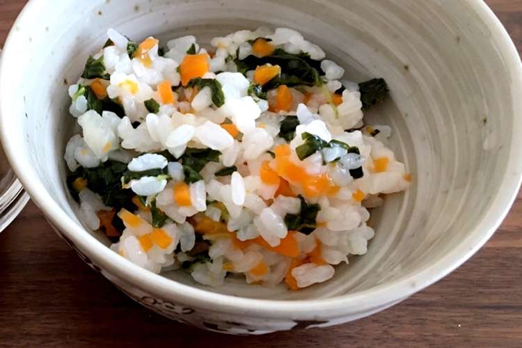 離乳食後期 小松菜 人参カブのまぜご飯 レシピ 作り方 By Colomalu クックパッド