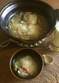 生姜と干しえびのスープ雑煮