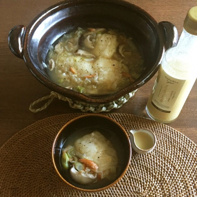 生姜と干しえびのスープ雑煮の写真
