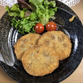 レンコンのはさみ揚げ 料亭風