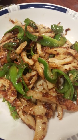 ちくわとピーマンの胡麻ドレ炒め
