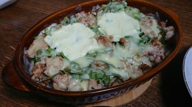 もちもち豚ねぎチーズライスグラタン