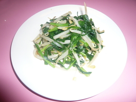 にらともやしのささっと味噌炒め
