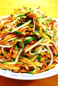 食感◎カリカリポテト入りの中華風サラダ♡