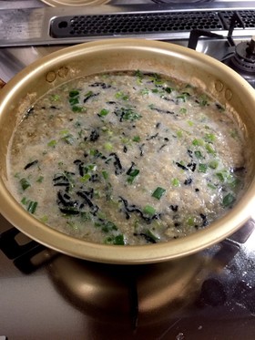 ダイエットに冷凍エノキ・舞茸のおじや風
