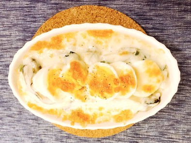 ヘルシー豆腐クリームの牡蠣グラタンの写真