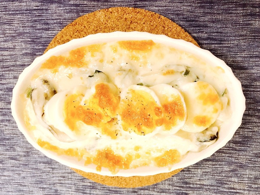 ヘルシー豆腐クリームの牡蠣グラタンの画像