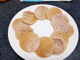 ジャムで!もっちり米粉のパンケーキ!